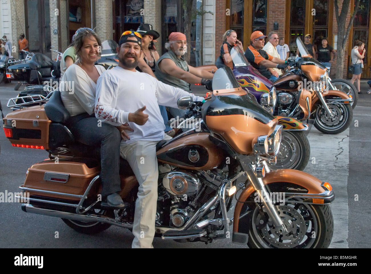 République du Texas Biker Rally à W 6th Street Austin, Texas USA Banque D'Images