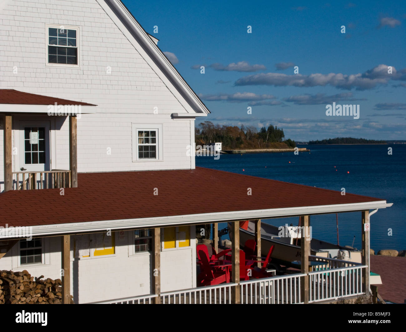 Le Yacht Club de Chester sur Mahone Bay Nova Scotia Canada Banque D'Images
