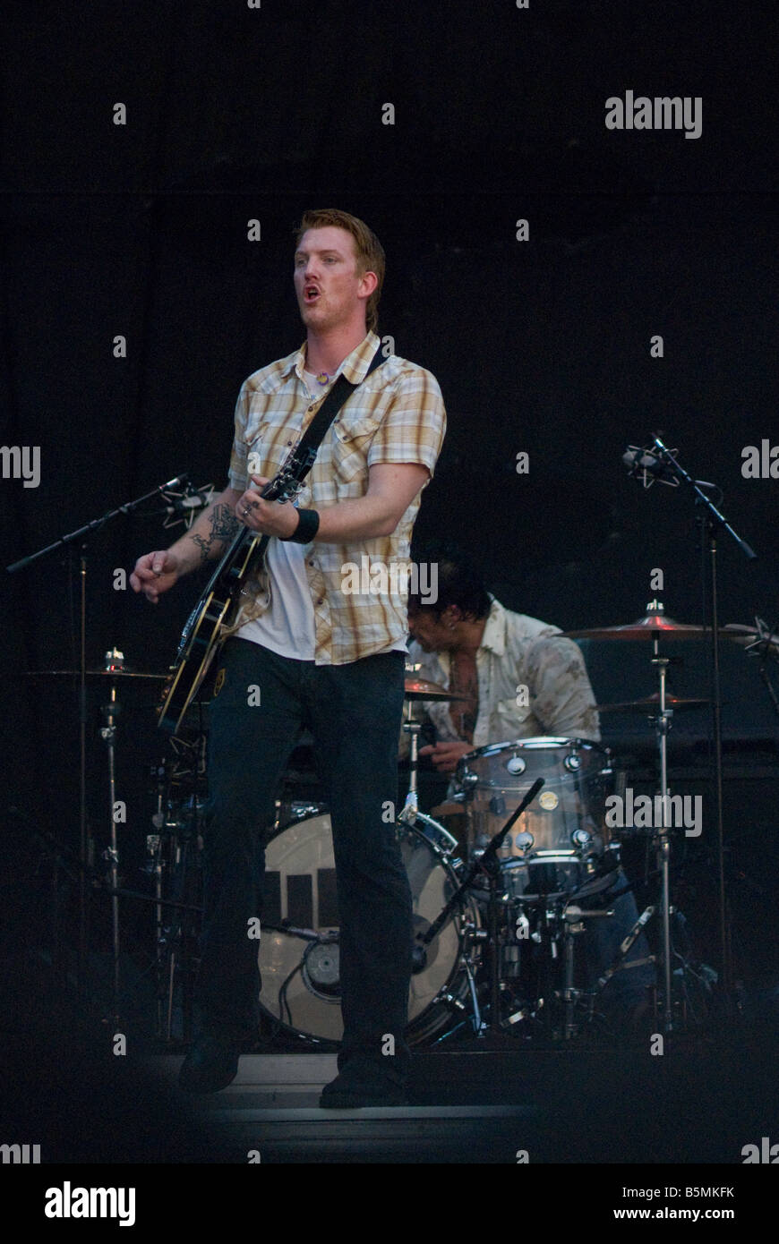 Josh Homme, Queens of the Stone Age, Heineken Jamming Festival, Mestre Venise Italie 21 juillet 2008 Banque D'Images