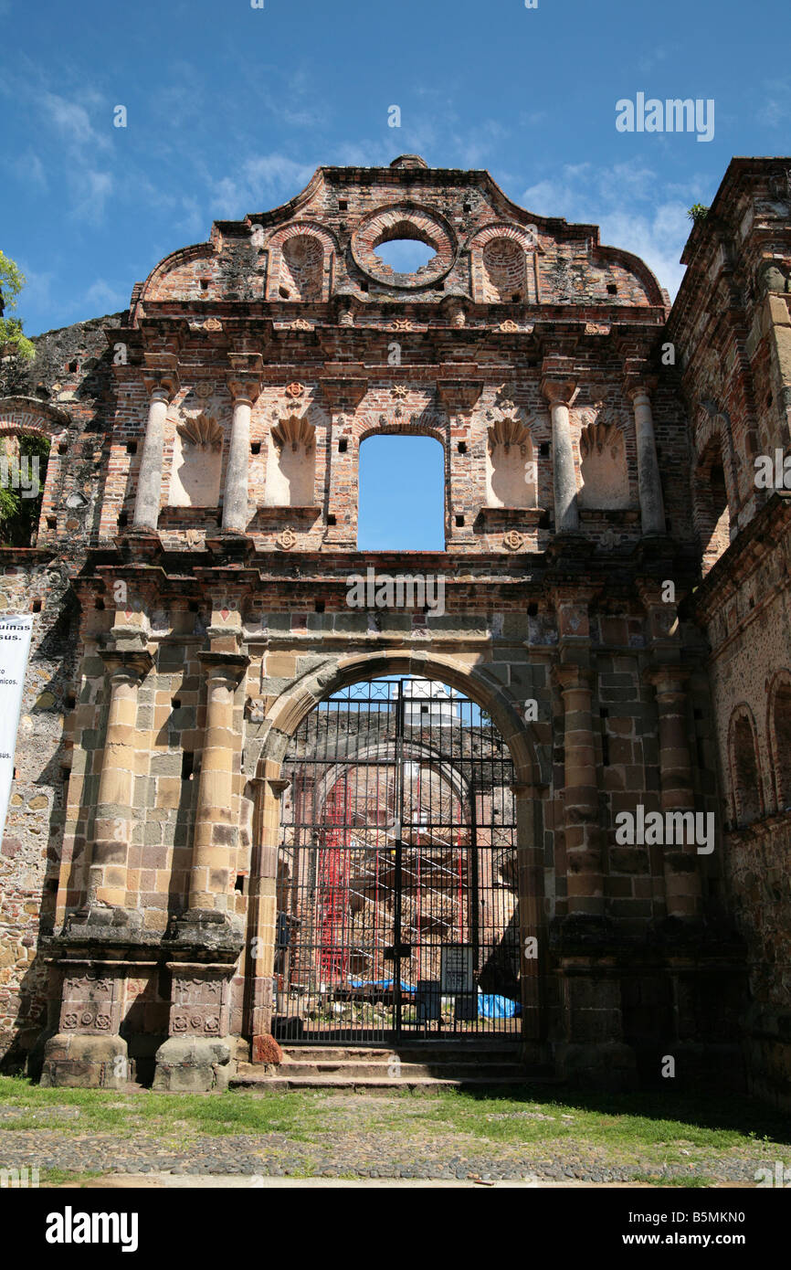 Compañia de Jésus à des rénovations et restaurations à la vieille ville de Panama City. Banque D'Images