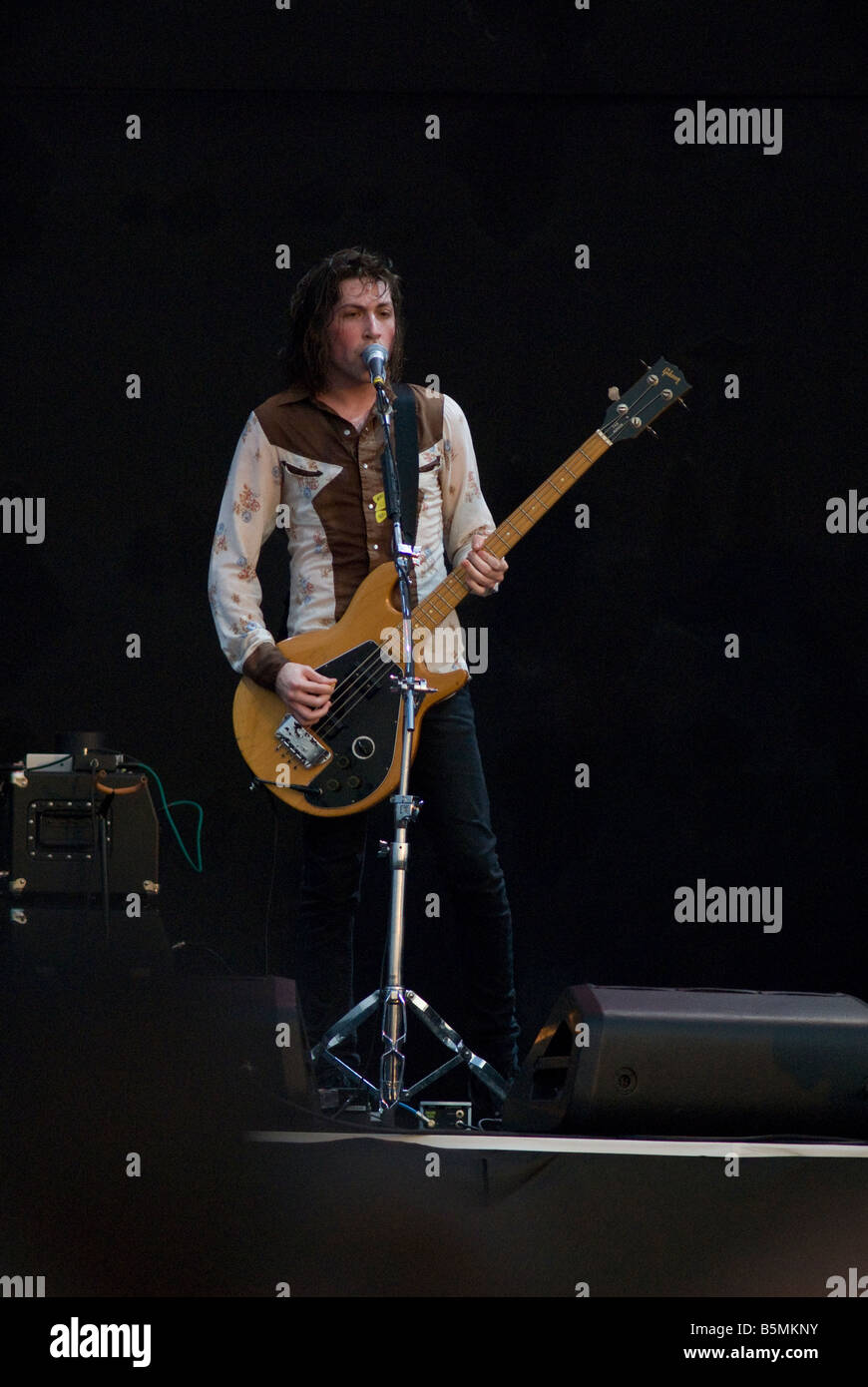 Michael Shuman, Queens of the Stone Age, Heineken Jamming Festival, Mestre Venise Italie 21 juillet 2008 Banque D'Images