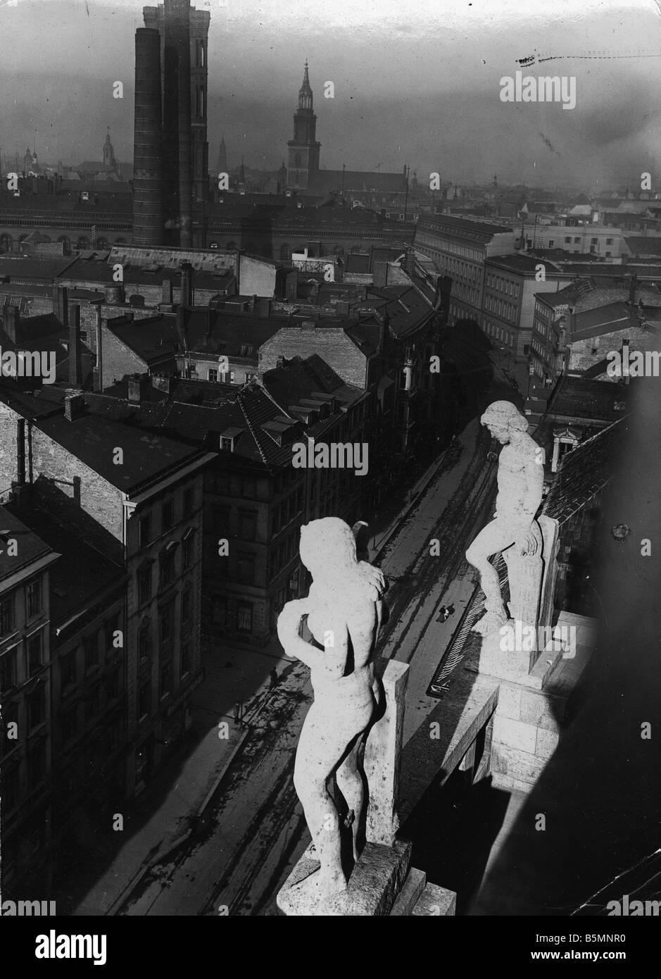 5 B1 D171 1915 E Berlin du haut d'une maison Juedenstr Juedenstrasse Berlin vue depuis le sommet d'une maison de ville de Juedenstrass Banque D'Images