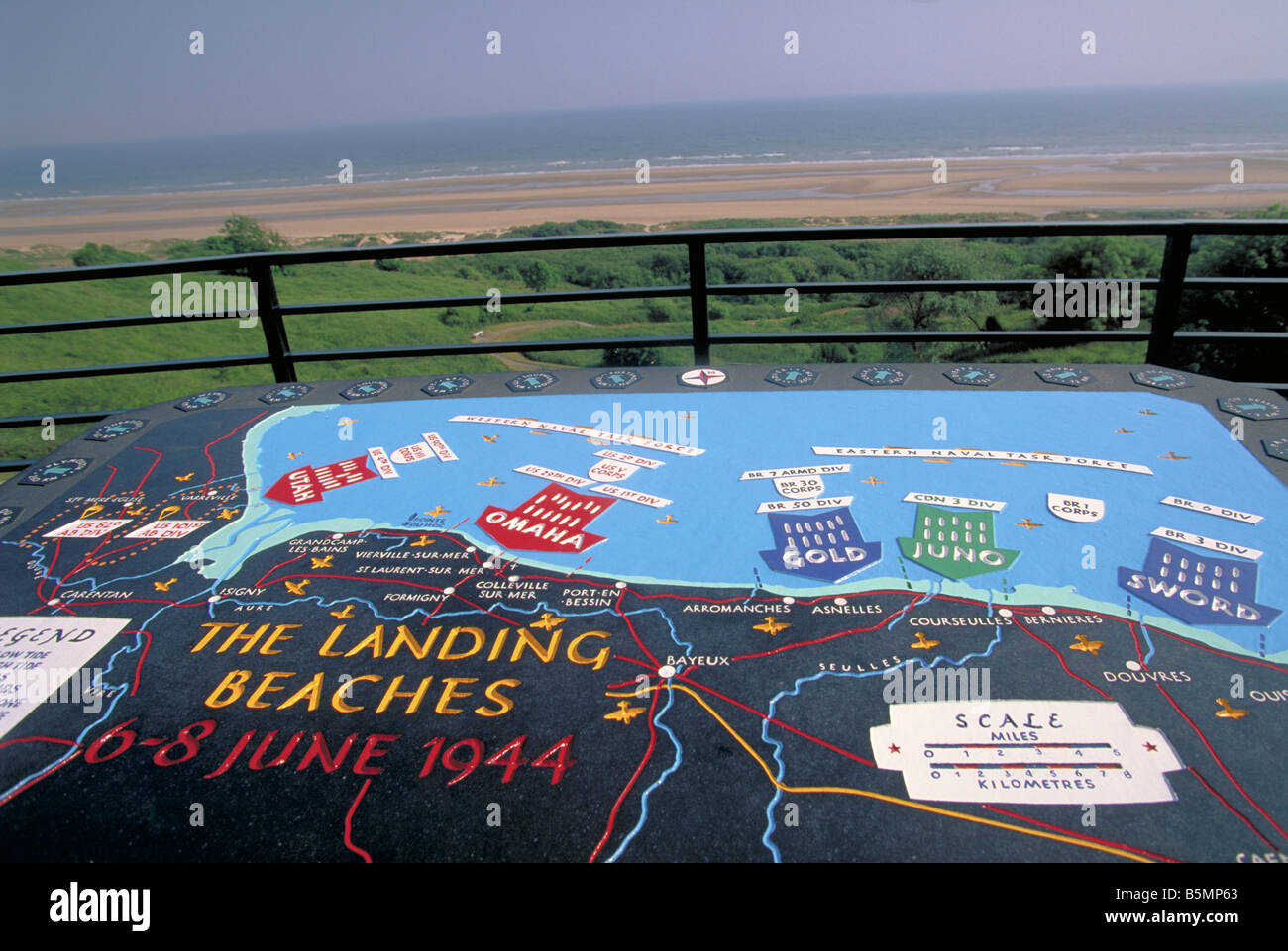 Elk129 3378 France Normandie D Jour Plage Du Debarquement Omaha Beach Coleville Sur Mer Site Photo Stock Alamy