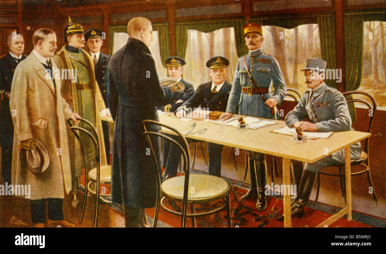 9 1918 1111 A1 1 C 1918 Armistice Compiegne Guerre Mondiale Carte