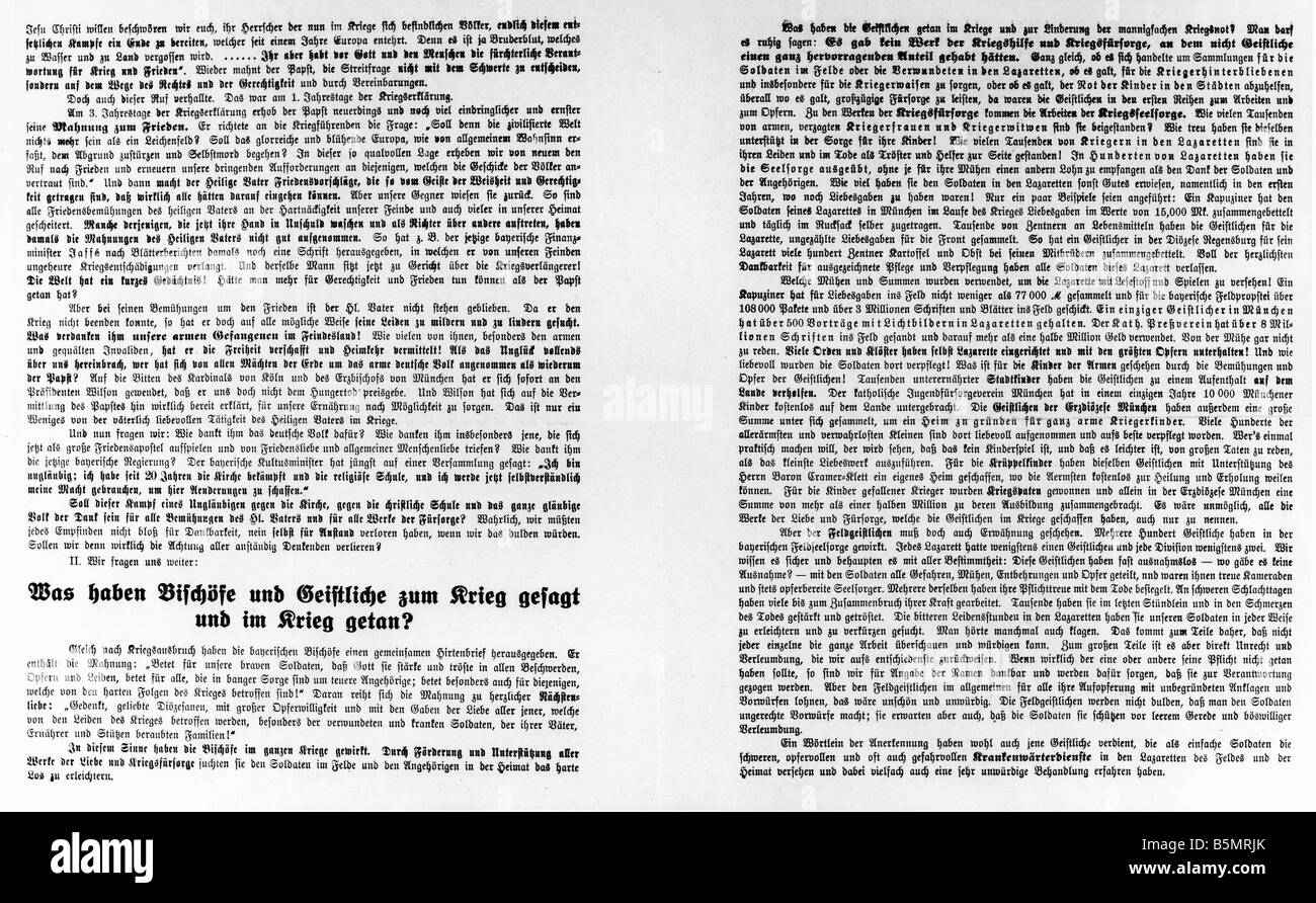 9 1918 117 1 1918 E1 Révolution Notice Église Cath et révolution 1918 19 Cri de la République en Bavière le 7 novembre 1918 Banque D'Images