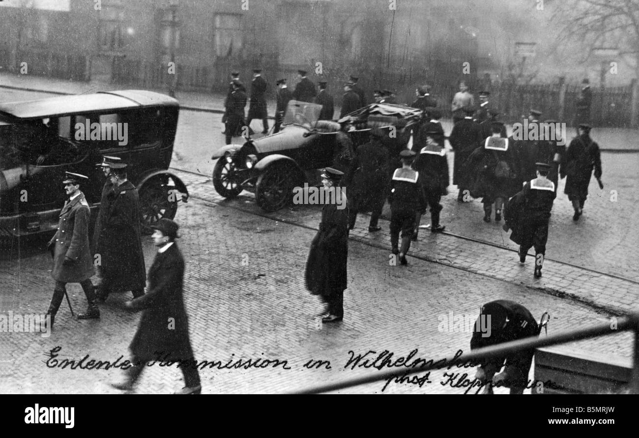 9 1918 126 A1 1 Commission de l'Entente à Wilhelmshaven 1918 Fin de l'Armistice de 1918 de la guerre entre l'Allemagne et les Alliés le 11 11 1918 Banque D'Images 9 1918 126 A1 1 Commission de l'Entente à Wilhelmshaven 1918 Fin de l'Armistice de 1918 de la guerre entre l'Allemagne et les Alliés le 11 11 1918 Banque D'Images
