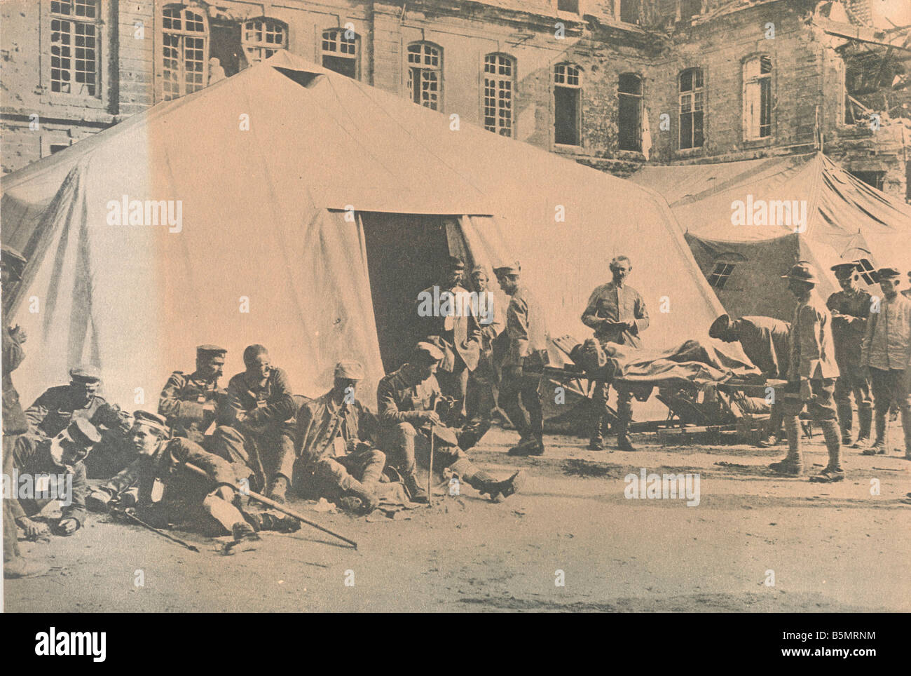 9 1918 531 A2 1 E WW1 Bataille de la Marne 1918 Photo de l'Hôpital Western Front de la Première Guerre mondiale La grande offensive allemande Juillet Mars 1918 Offe Banque D'Images