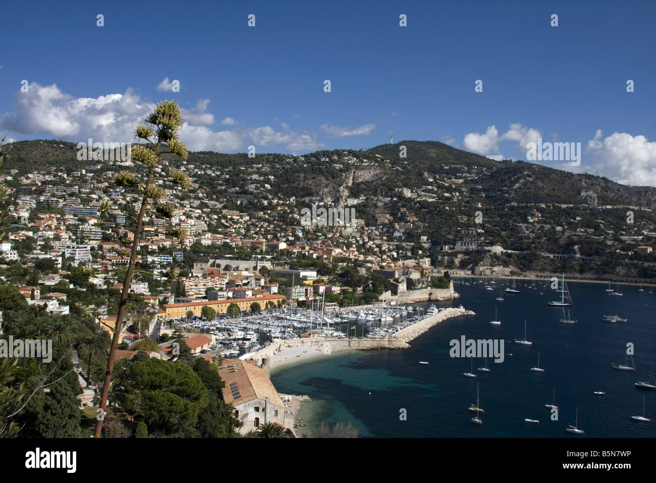 Sud France Cote d Azur Villefranche sur mer port de plaisance Banque D'Images