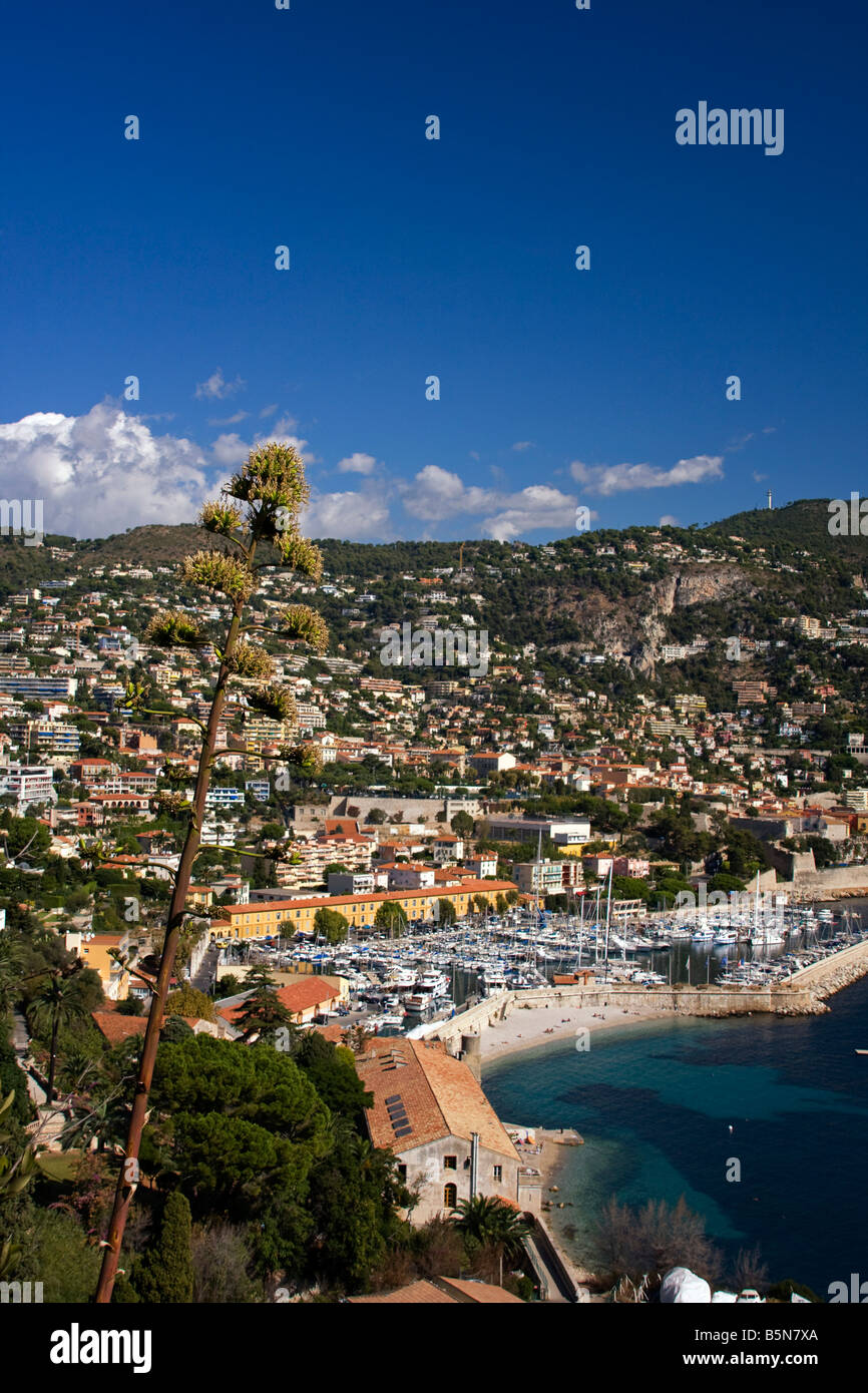 Sud France Cote d Azur Villefranche sur mer port de plaisance Banque D'Images