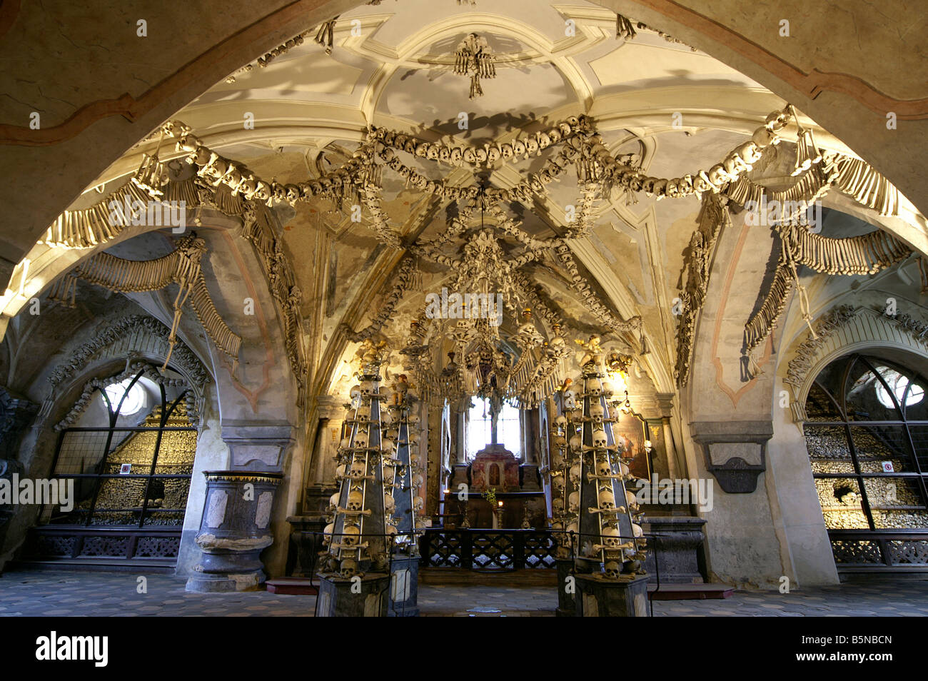 Sedlec Ossuaire Chapelle Kutna Hora République Tchèque Banque D'Images