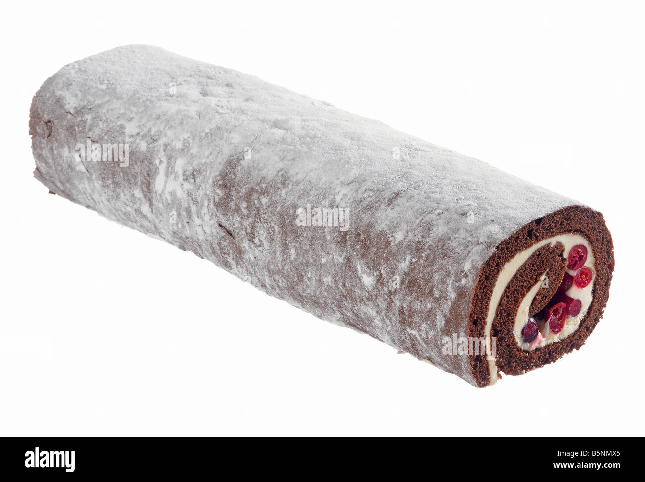 Noël traditionnel gâteau rouleau Banque D'Images