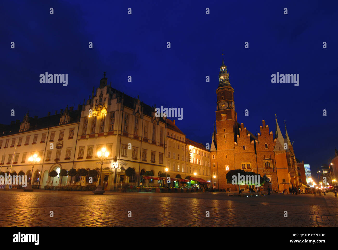 Rynek Square, Wroclaw, Pologne Banque D'Images