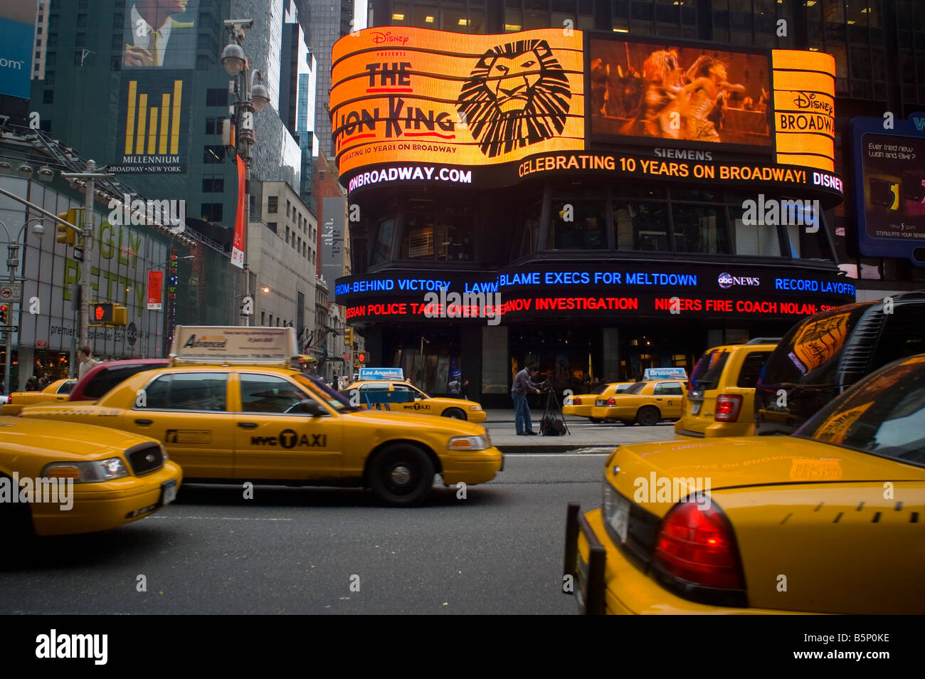 WABC studios à Times Square le 22 octobre 2008 Frances M Roberts Banque D'Images