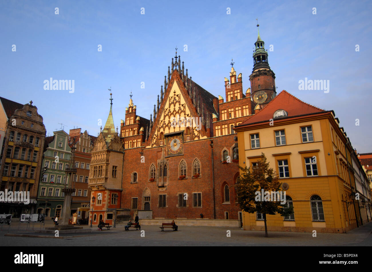 Hôtel de ville, Rynek Square, Wroclaw, Pologne Banque D'Images