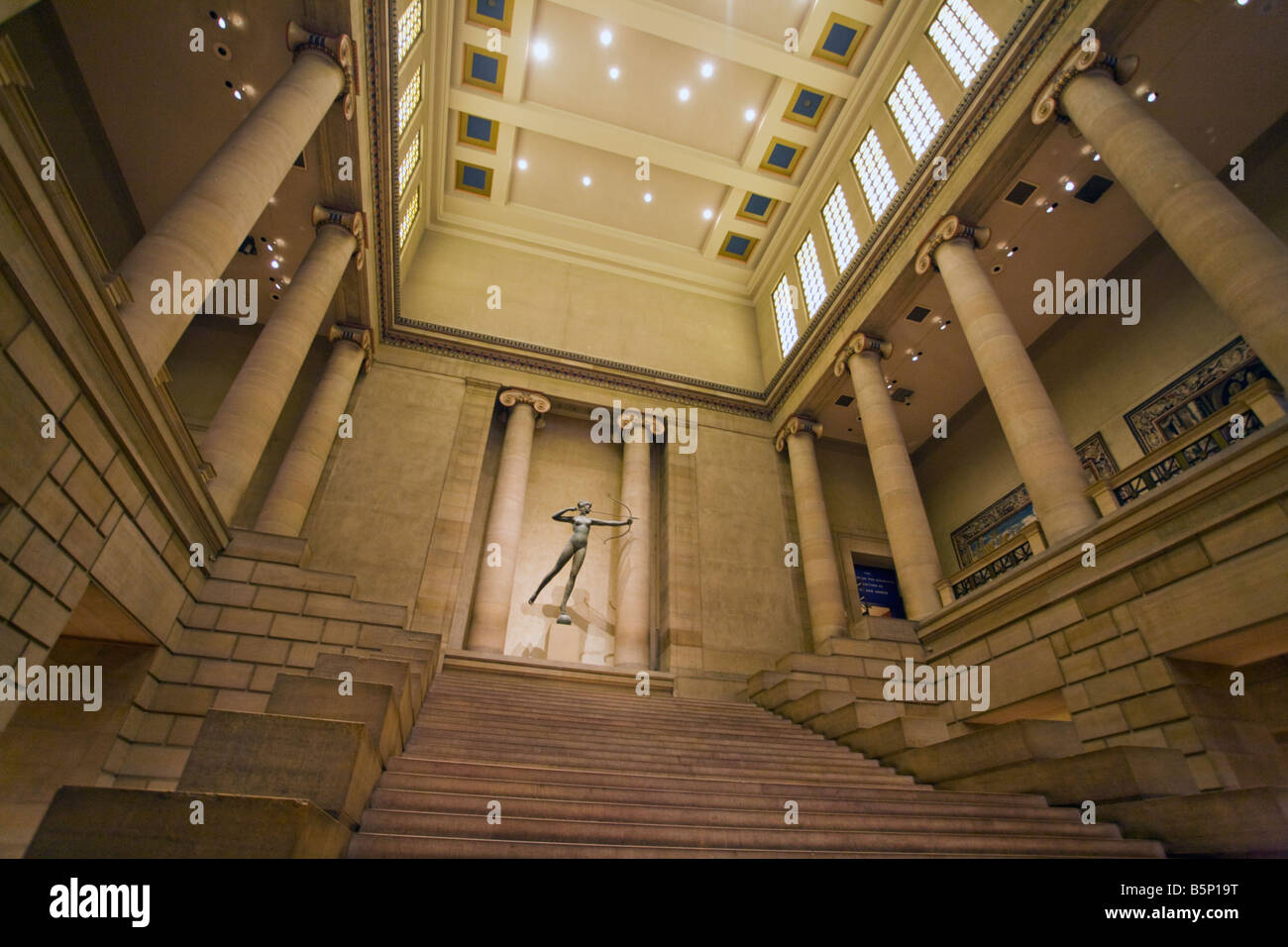 Le hall principal au Philadelphia Museum of Art Philadelphie PA Banque D'Images