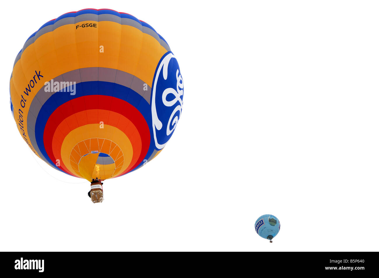 Montgolfier F GSGE CAMERON Modèle Z 120 Parrain GE Energy Products, International de montgolfières, Chateau d oex, Suisse Banque D'Images