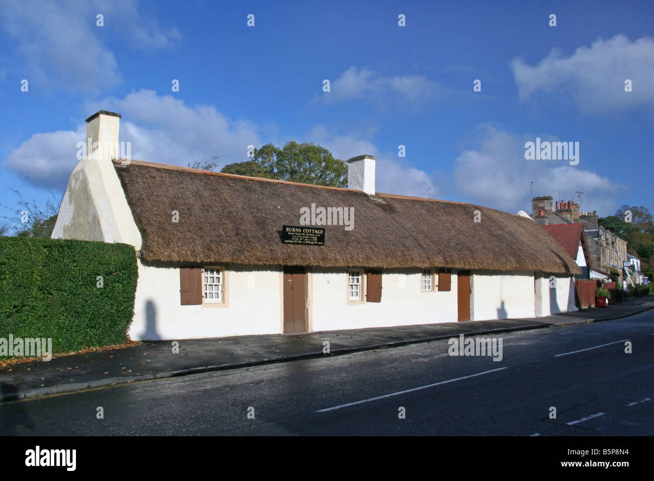 Robert Burns, le poète de l'Ayrshire est né dans cette maison le 25 janvier 1759 Banque D'Images