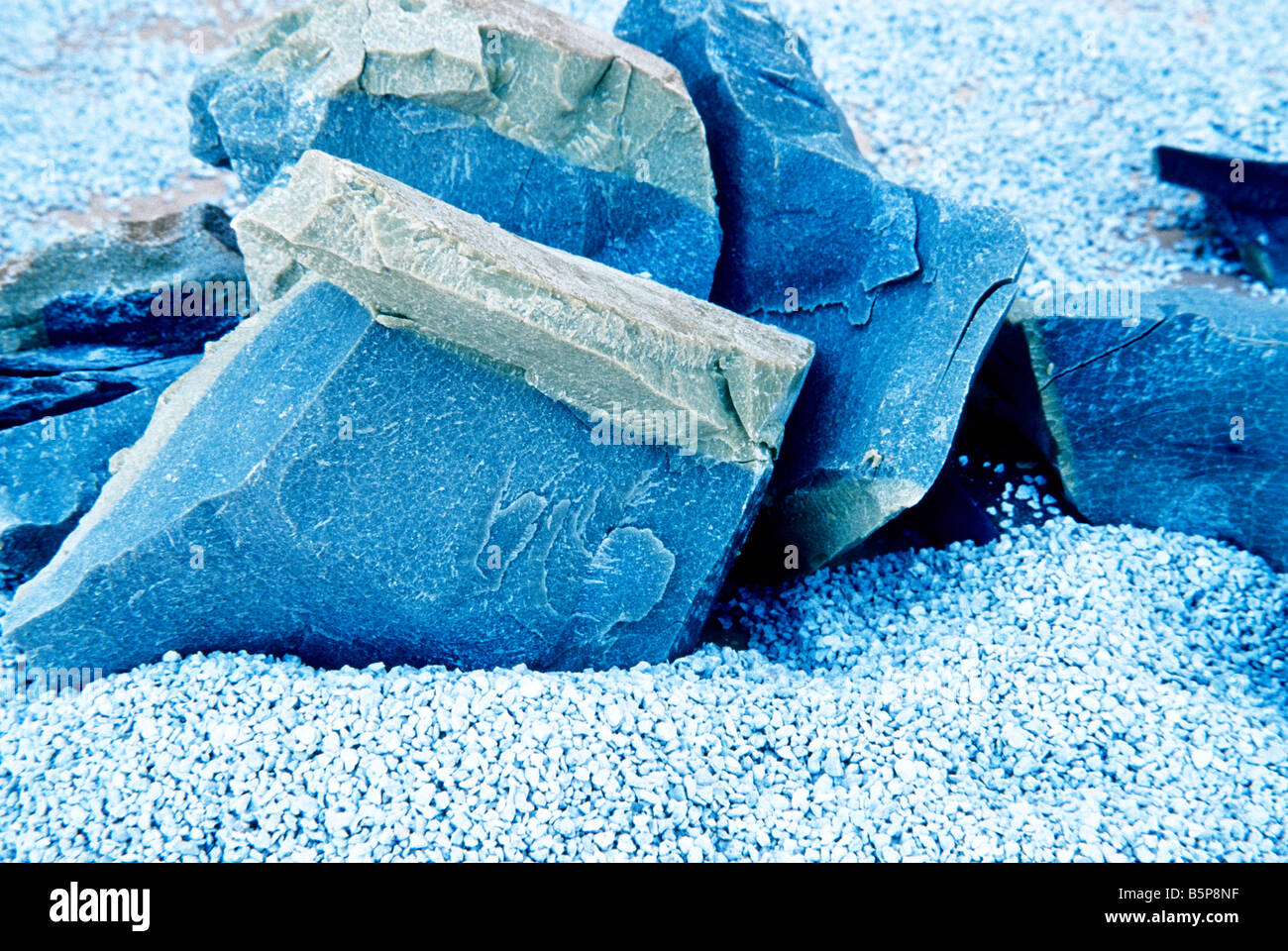 Spécimens de minerai brut de bentonite. Banque D'Images