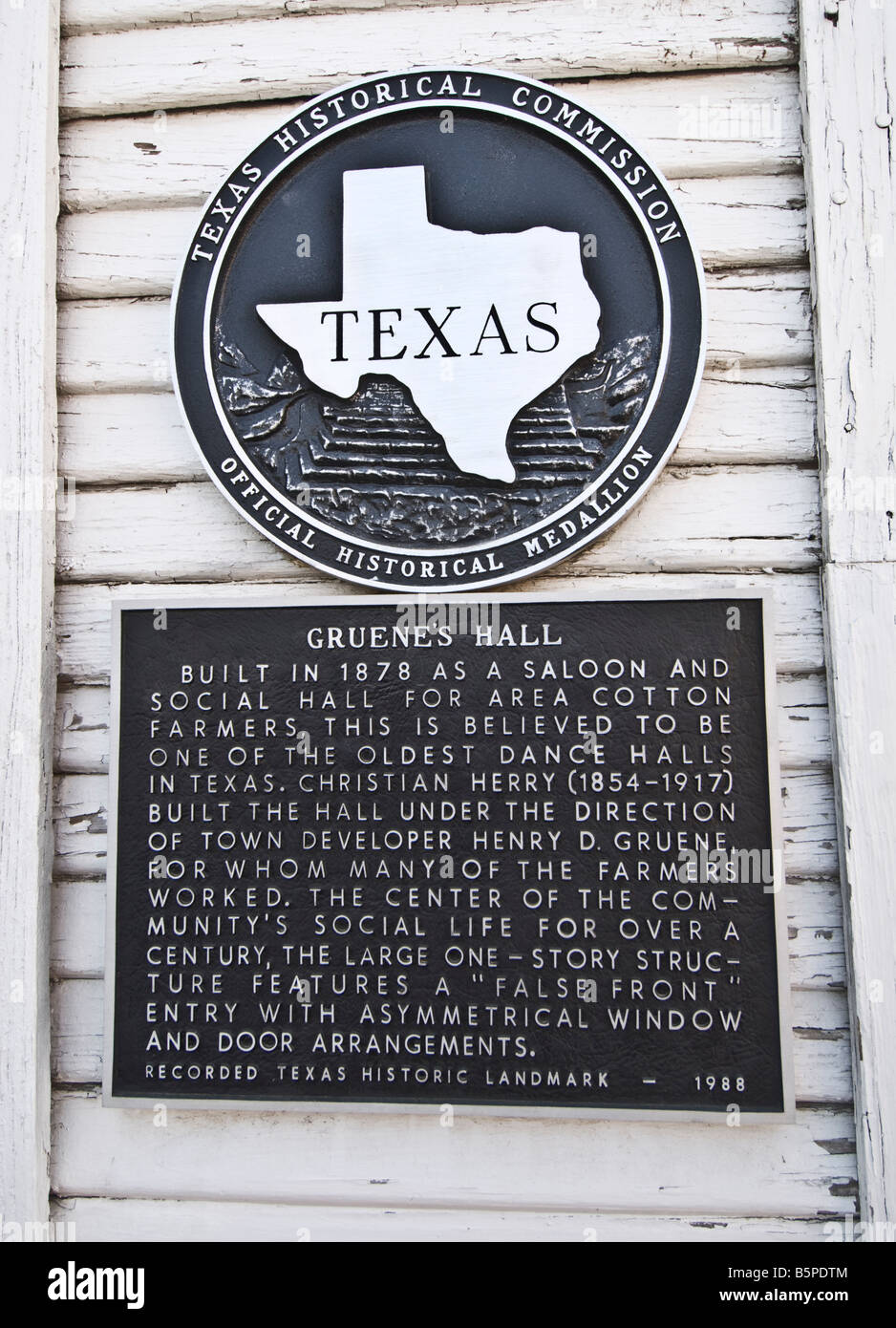 Texas Hill Country New Braunfels village historique de Gruene Gruene Hall dance hall bar honky tonk repère historique commune de la bière Banque D'Images