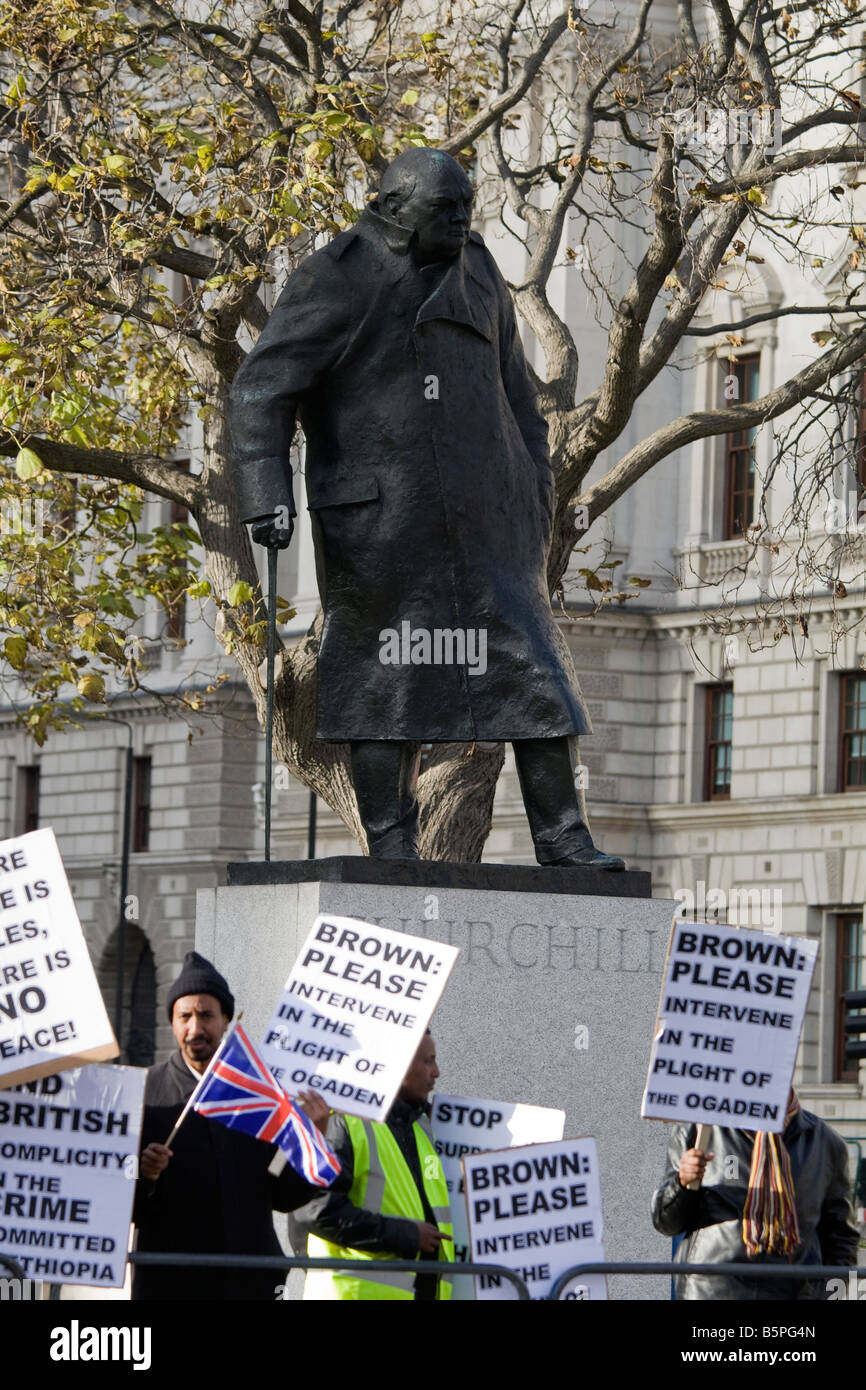 L'Éthiopie manifestation à la place du Parlement 18- 12 novembre 2008 Banque D'Images