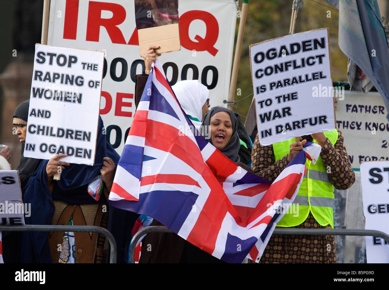 L'Éthiopie manifestation à la place du Parlement 7- 12 novembre 2008 Banque D'Images