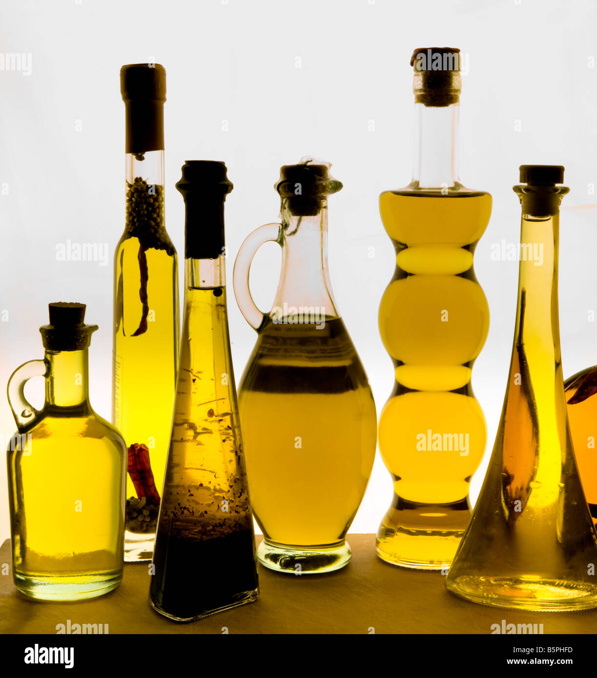 L'huile d'olive vierge pure Banque D'Images