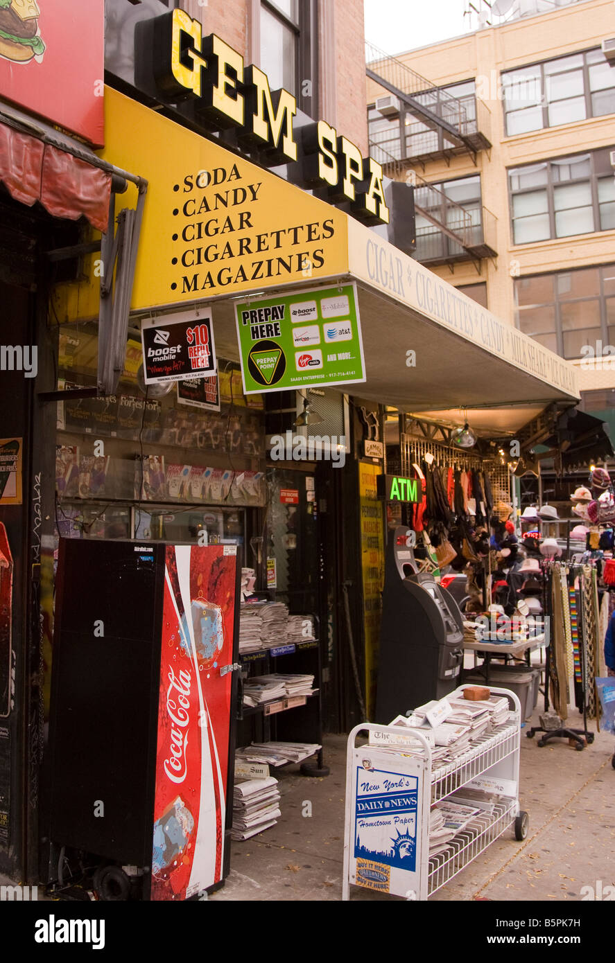 Shop dans l'East Village, NEW YORK Banque D'Images