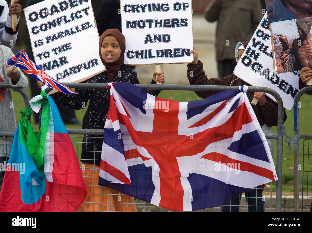 L'Éthiopie manifestation à la place du Parlement 11- 12 novembre 2008 Banque D'Images
