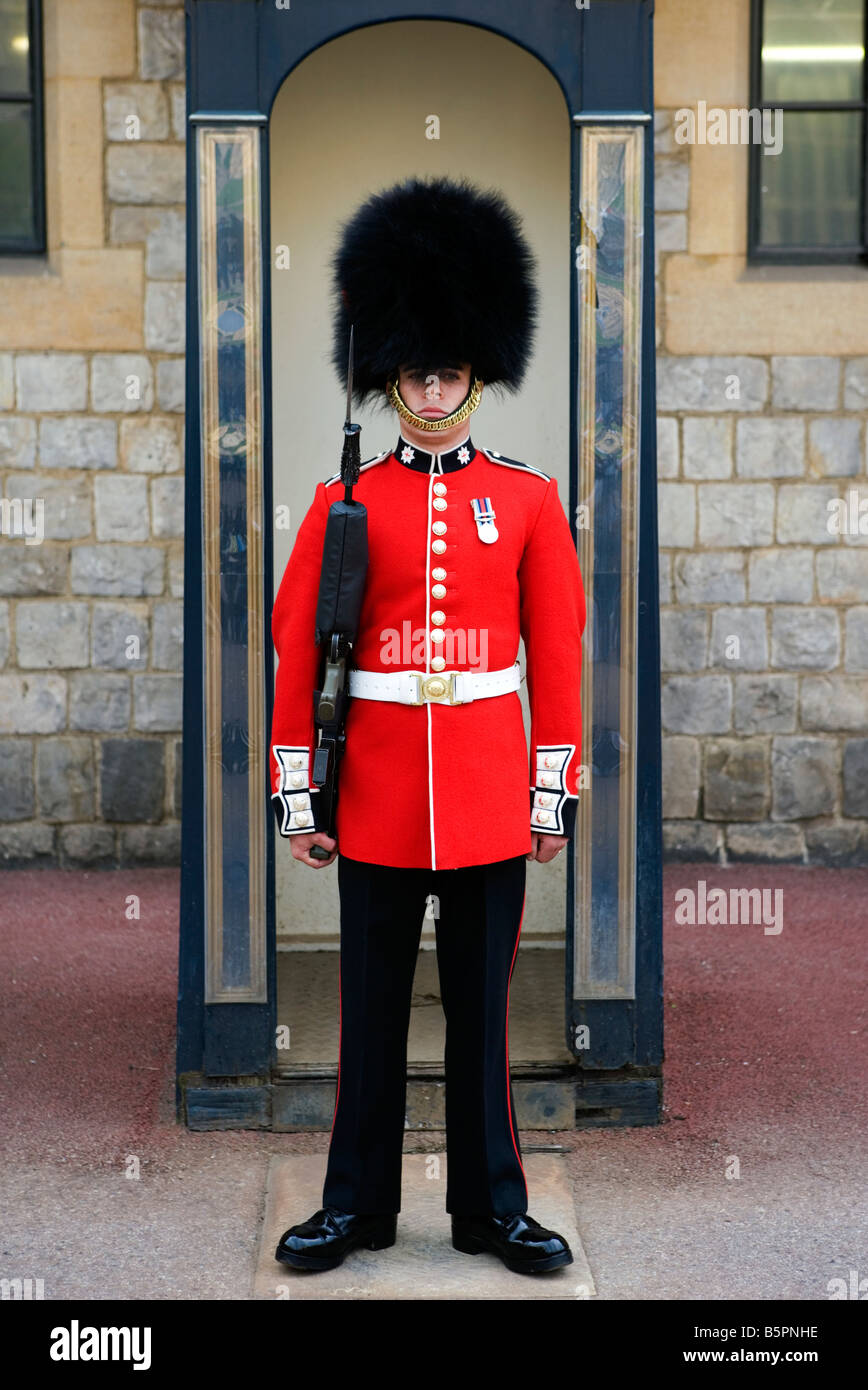 Queens Guard au château de Windsor, Royaume-Uni Banque D'Images