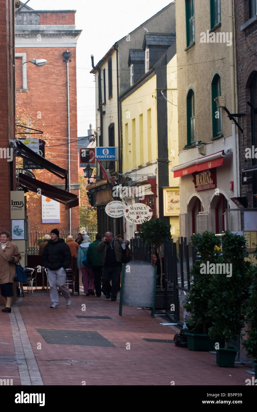 Street dans la ville de Cork en Irlande Banque D'Images