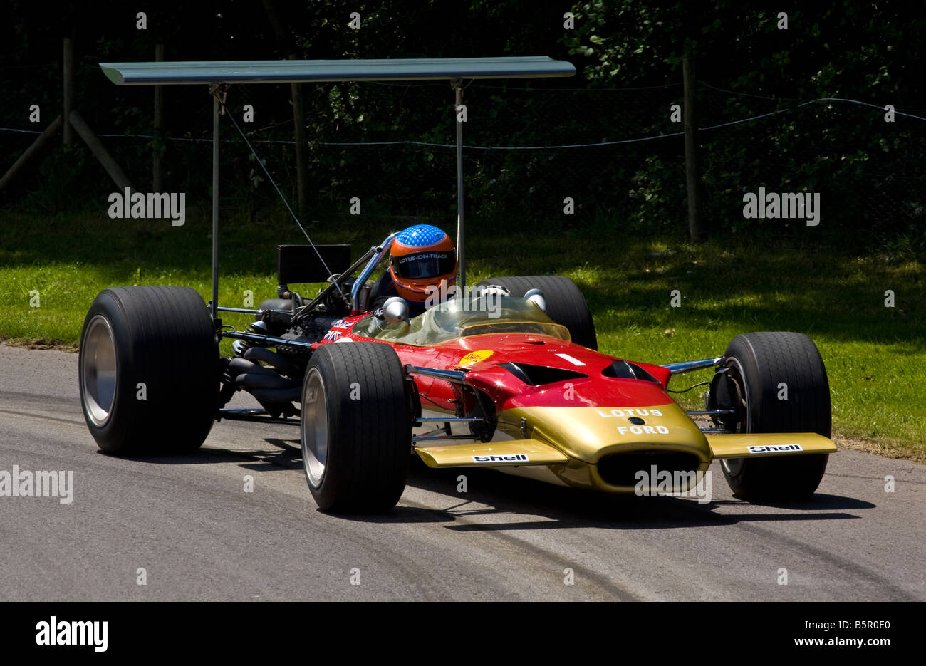 1968 Lotus-Cosworth 49B avec chauffeur Martin Donnelly à Goodwood Festival of Speed, Sussex, UK. Banque D'Images