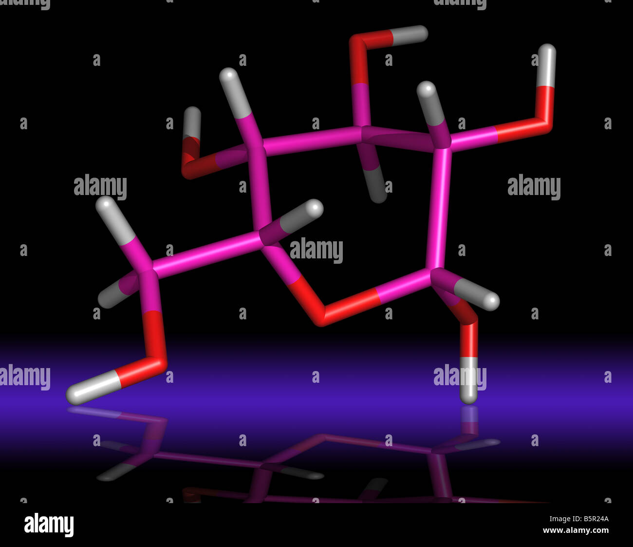 Molécule de glucose Banque D'Images