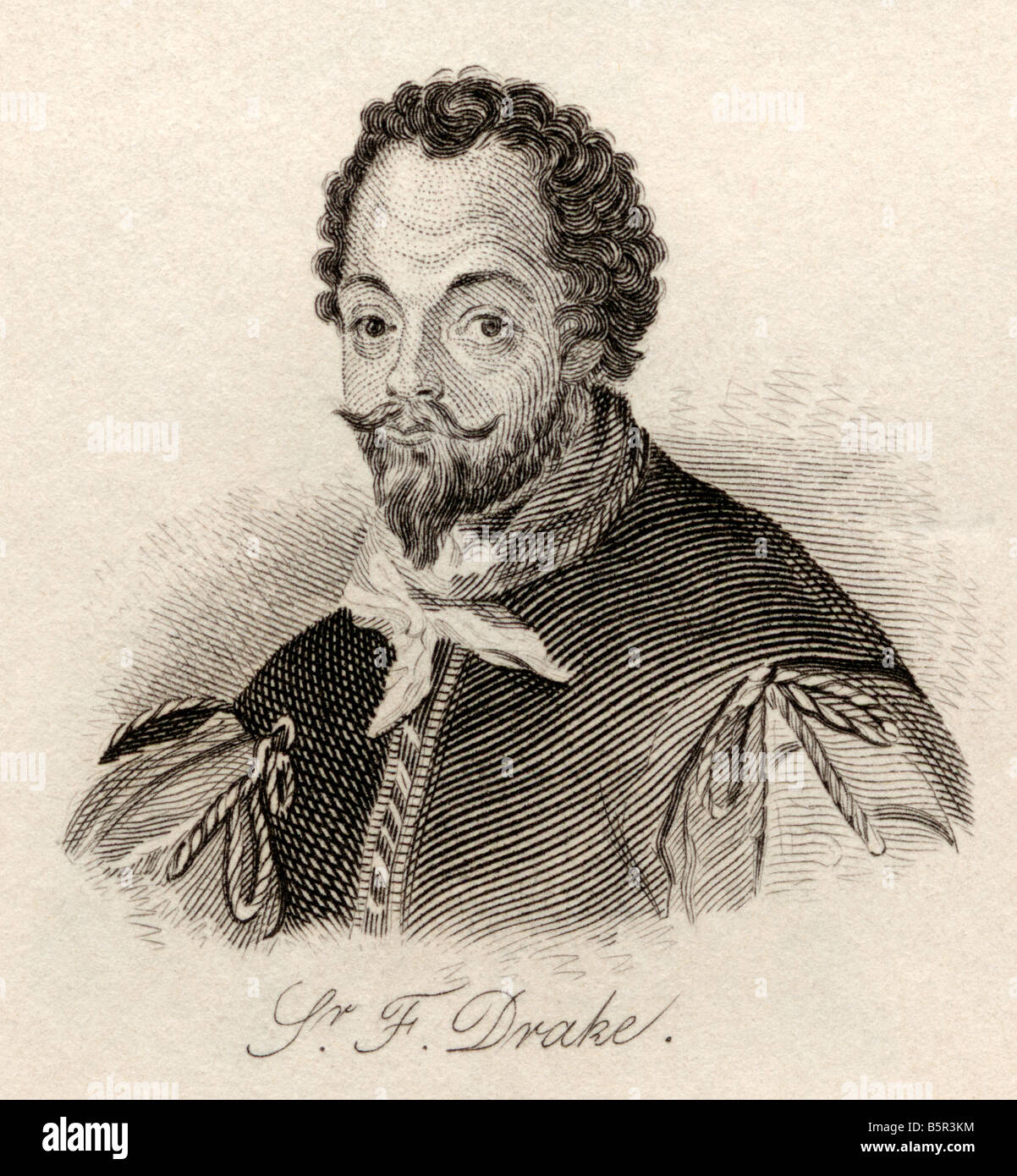 Sir Francis Drake, c.1540/1543 -1596. Explorateur anglais, capitaine de mer, corsaire, commerçant esclave, officier naval, et politicien. Banque D'Images
