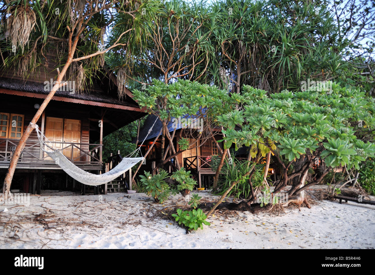 Plage des images de Lankayan Island Dive resort, paradis tropical dans la mer de Sulu Banque D'Images