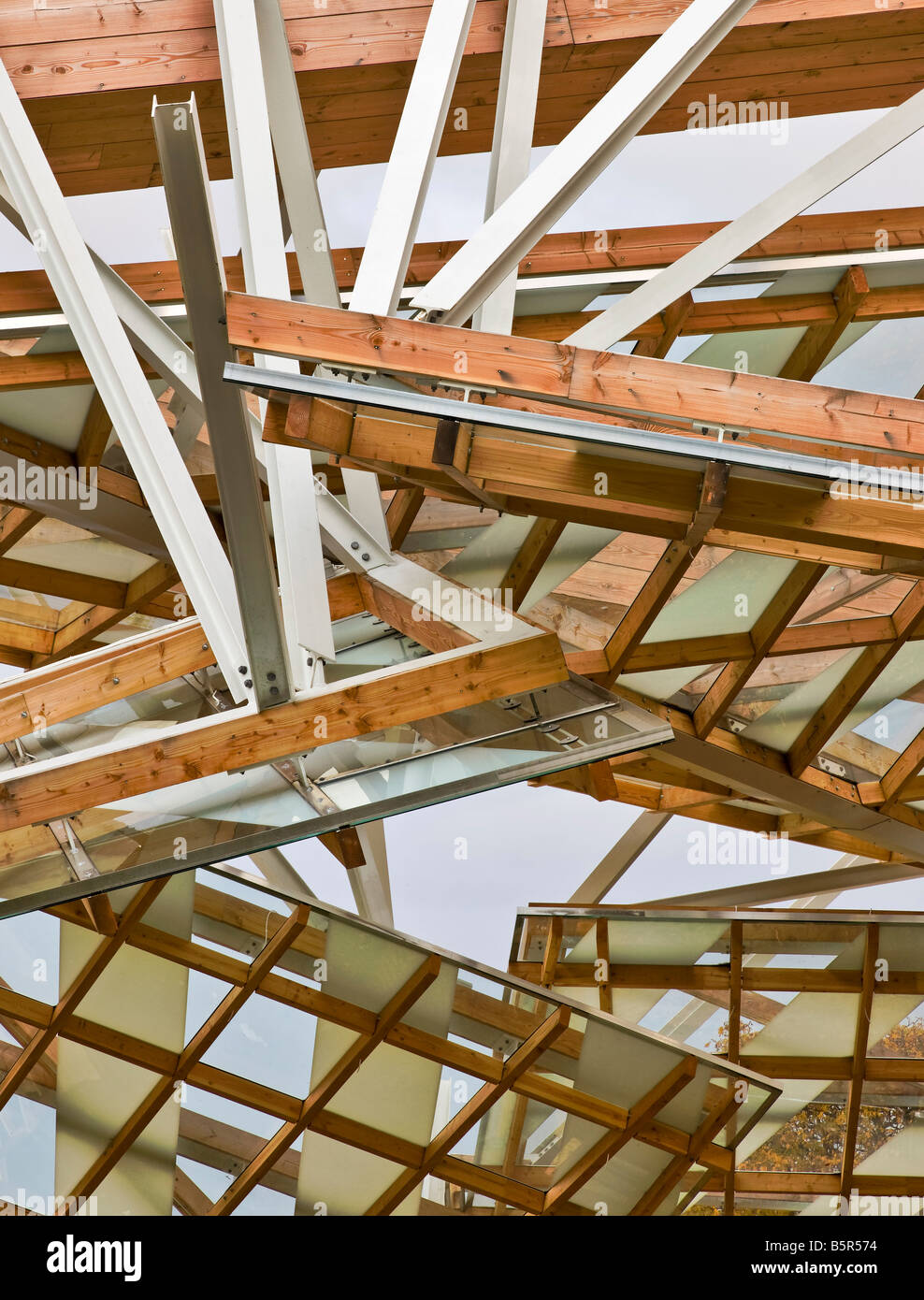 Détail architectural de la Serpentine Gallery pavilion 2008 dans Hyde Park par Frank Gehry Banque D'Images