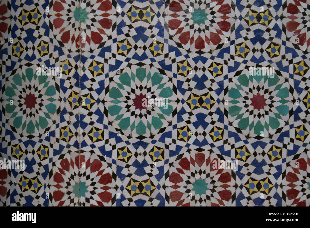 Mosaïque traditionnelle à Fès, Maroc Banque D'Images