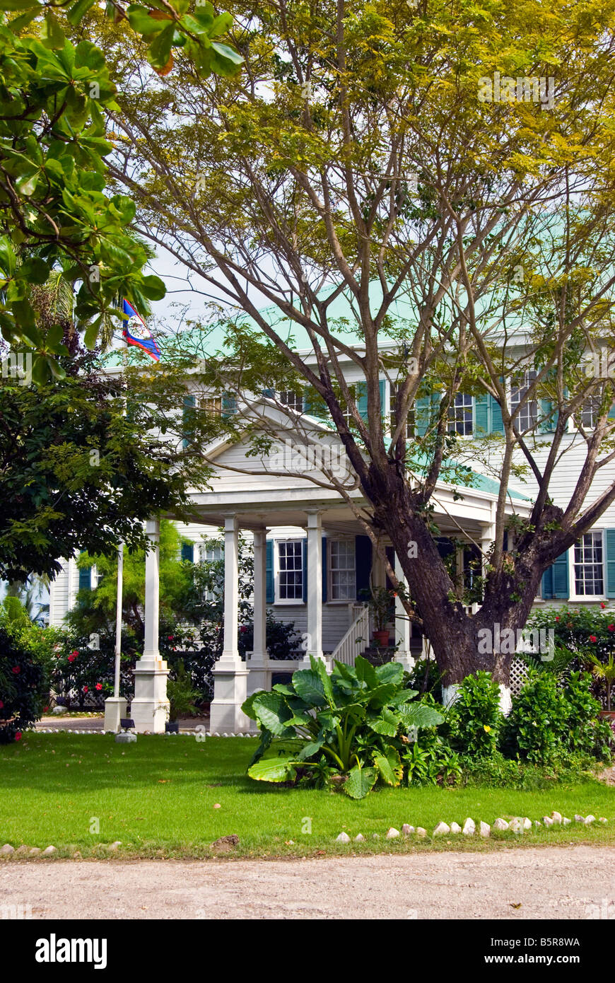 Belize City House de la culture ou de l'ancien gouvernement House Historic Site attraction touristique 1814 Banque D'Images