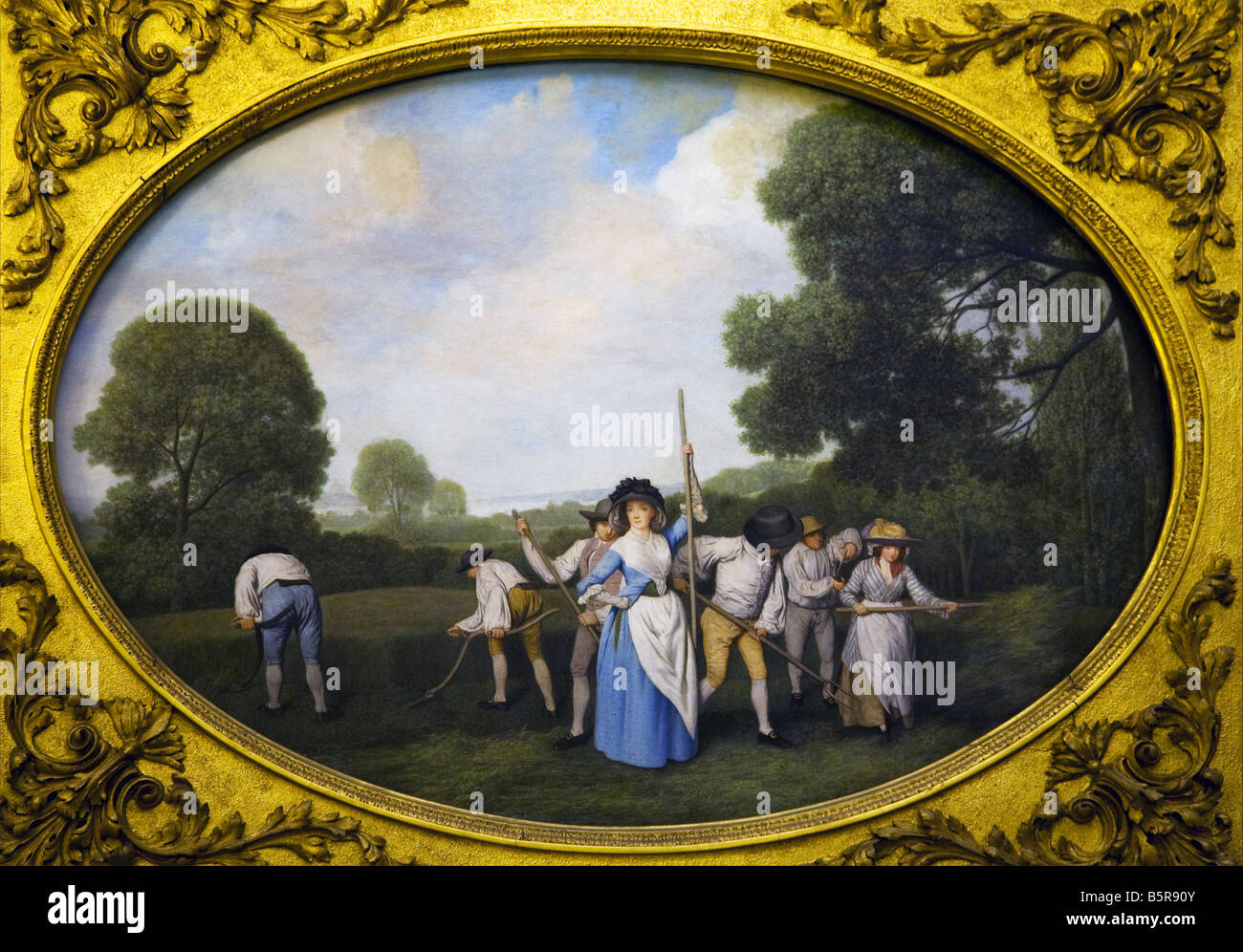 Faneuses peint par George Stubbs 1794 Dame intérieur Galerie Levier Port Sunlight Model Village Wirral Merseyside Banque D'Images