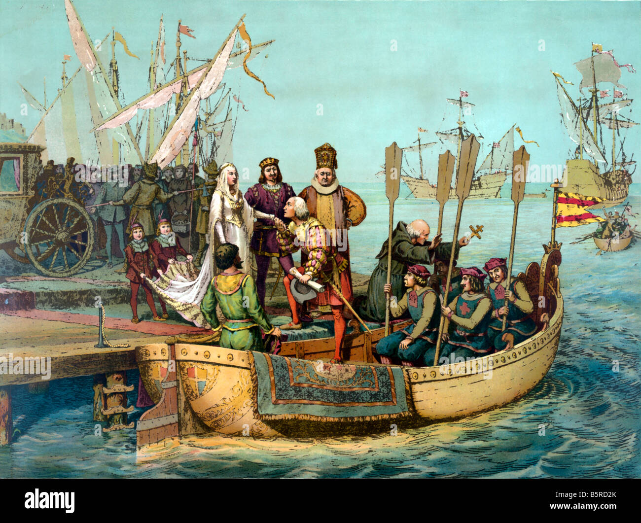 Columbus un départ en voyage vers le nouveau monde Banque D'Images