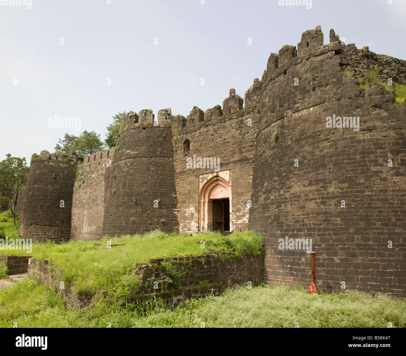 Daulatabad Fort Inde Bastions et porte c. 1400 Banque D'Images