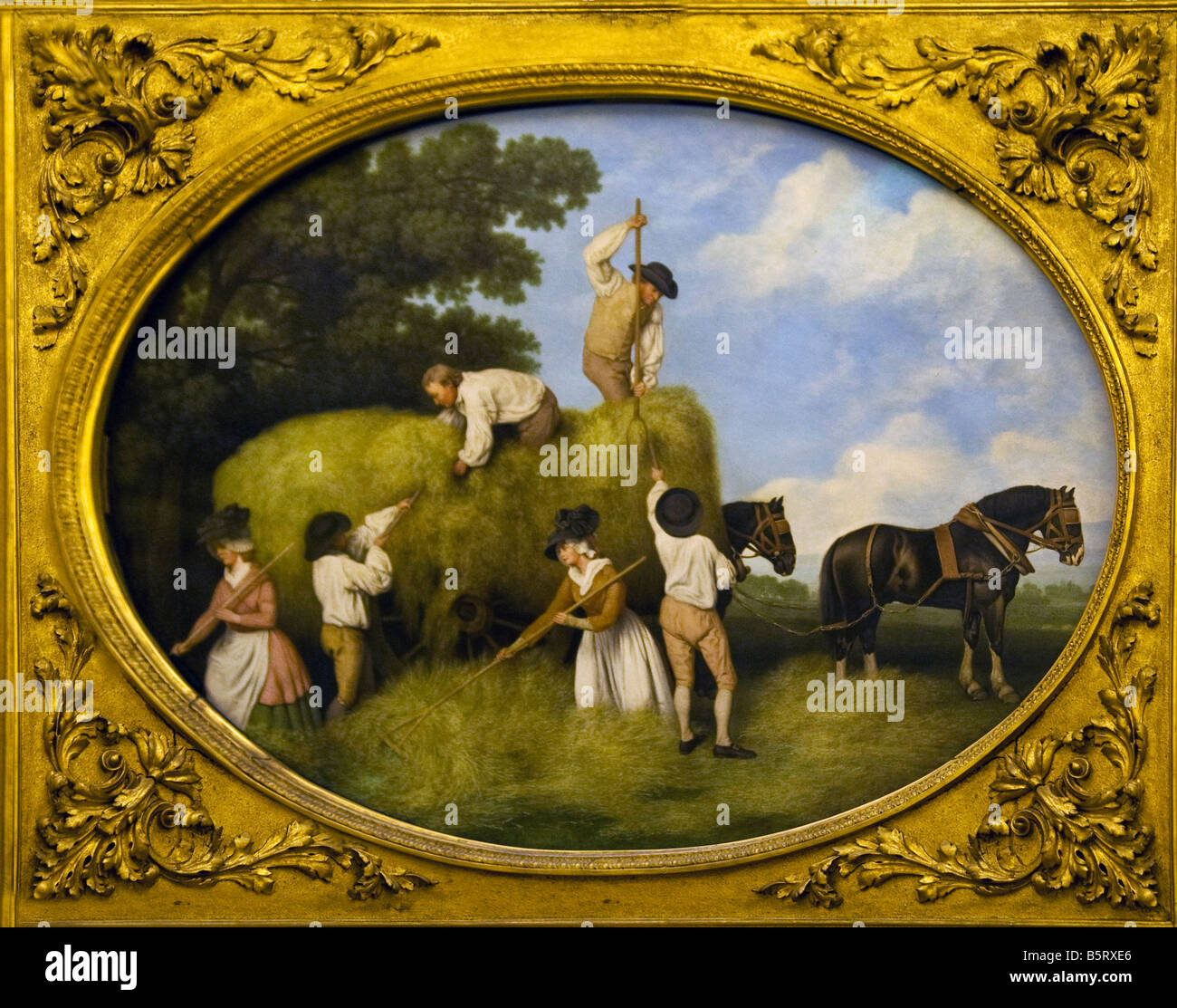 Faneuses peint par George Stubbs 1794 intérieur de la dame dans la galerie levier Port Sunlight Village modèle Péninsule de Wirral Banque D'Images