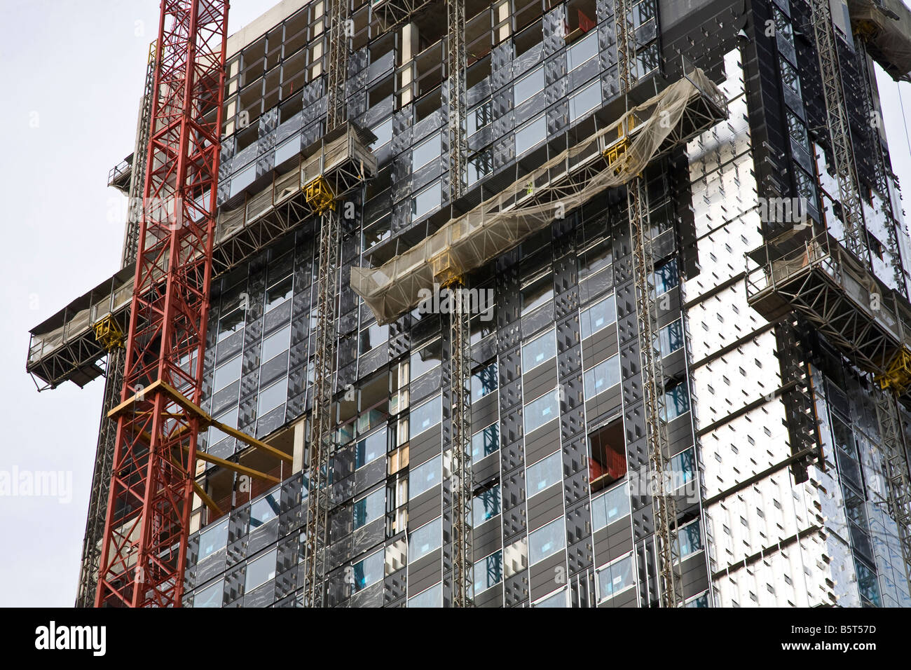 La tour en construction à Leeds. Banque D'Images