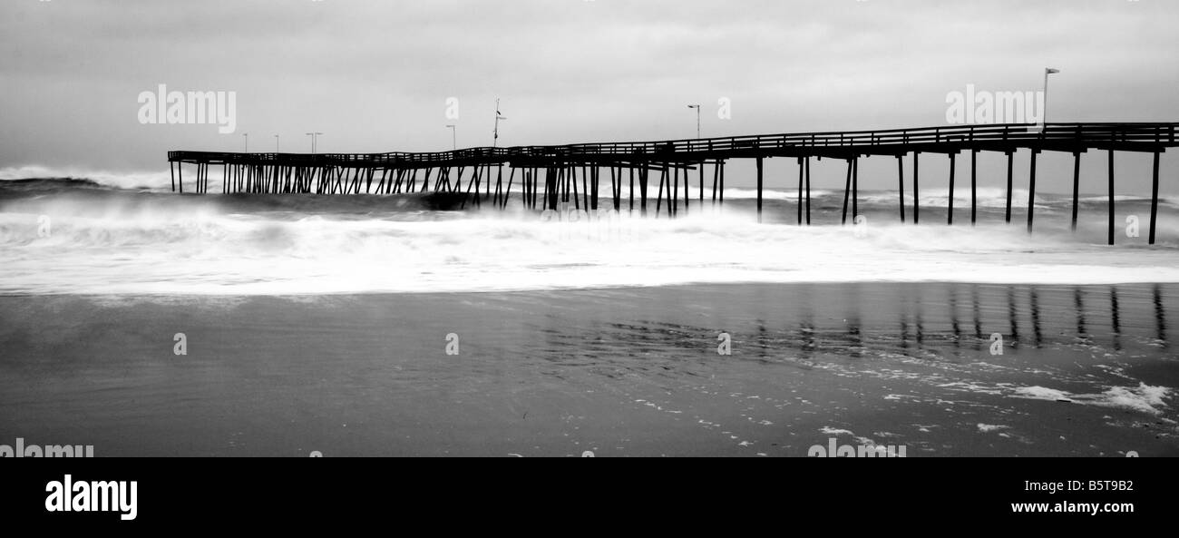 Avon Pier, Hatteras Island, Caroline du Nord. Banque D'Images