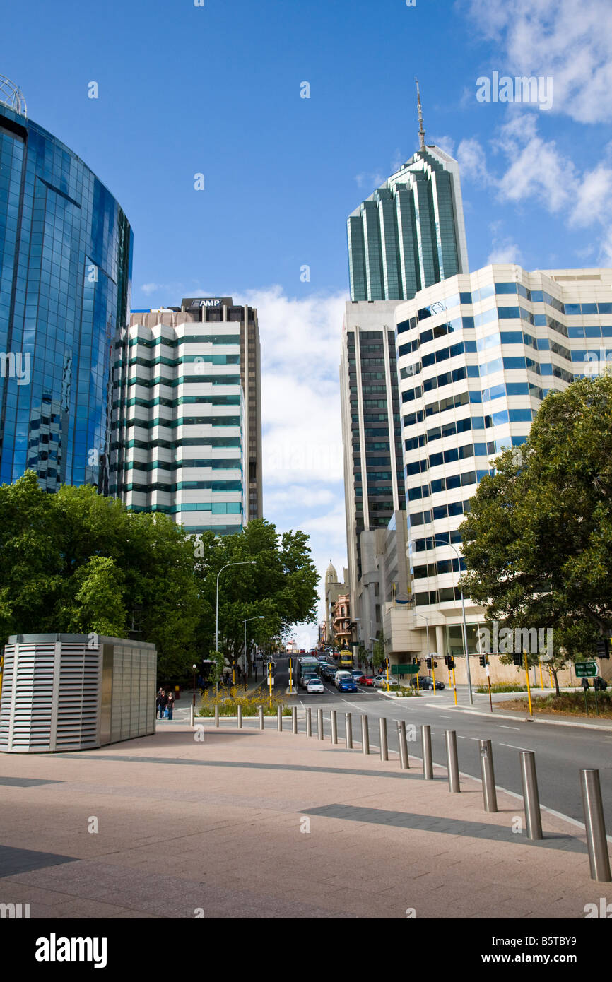 Quartier Central des Affaires de Perth Banque D'Images
