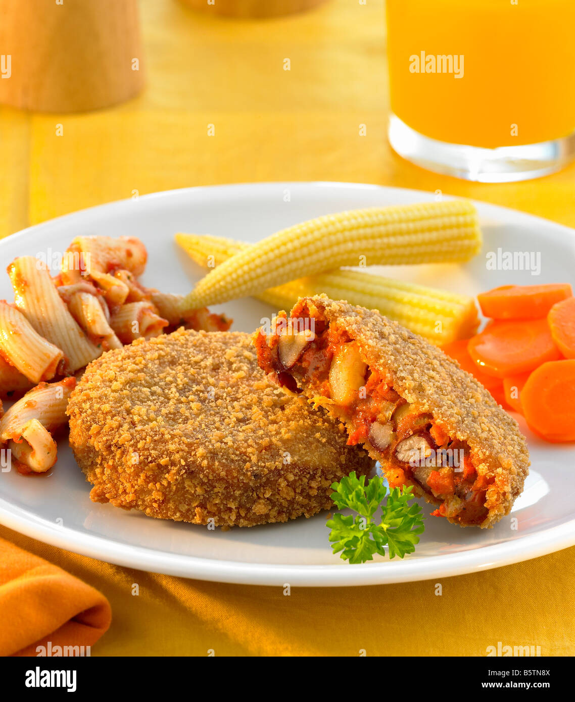 Burger de haricots épicés Banque D'Images