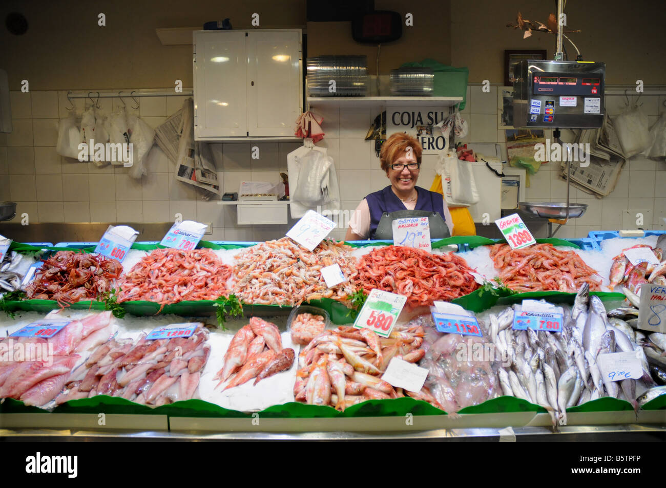 Le marché au poisson de Palma, Majorque Banque D'Images