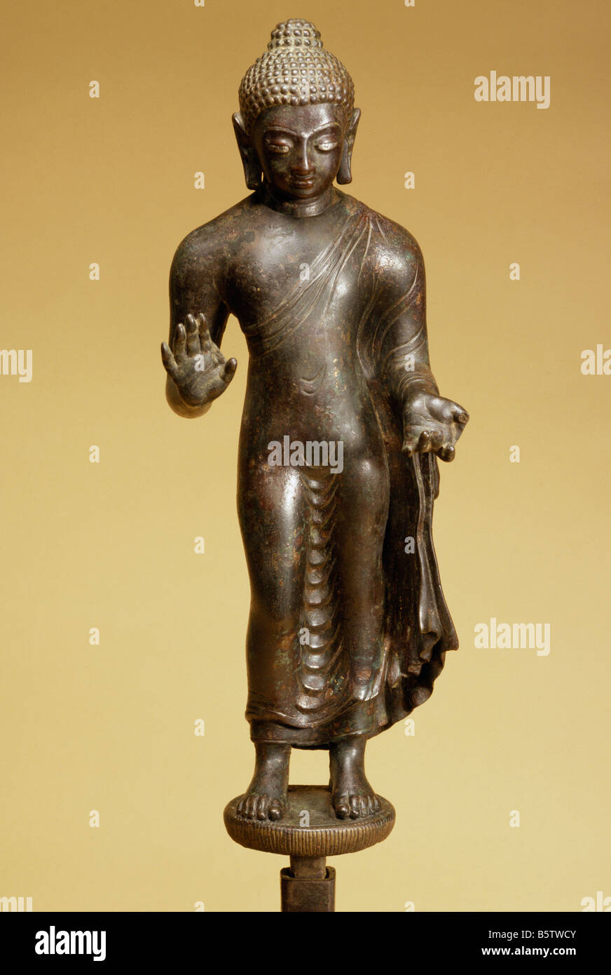 Bronze Buddha Gupta Vakataka du Musée National de New Delhi 47,20 Banque D'Images