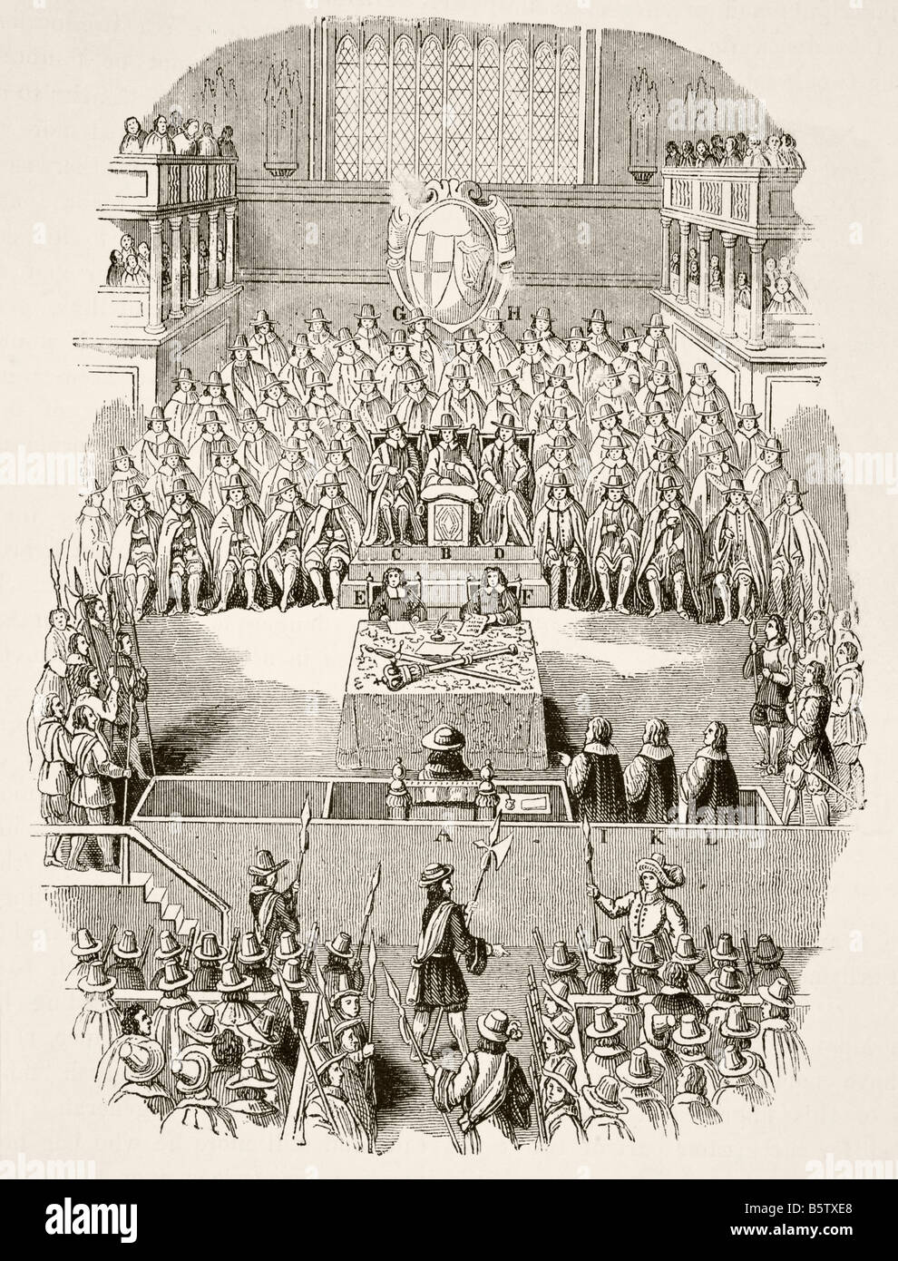 Le procès du roi Charles Ier d'Angleterre Banque D'Images