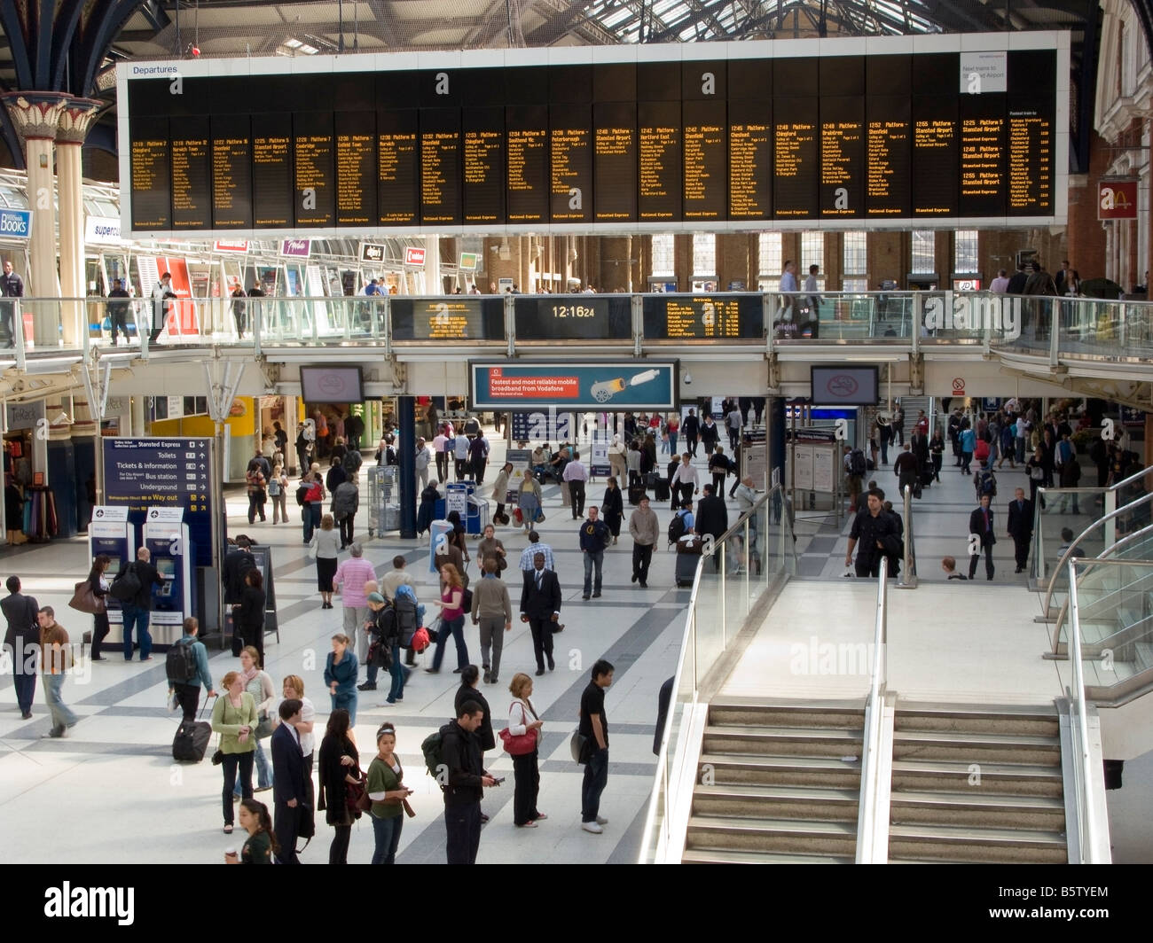 UK London intérieur de la gare de Liverpool street Banque D'Images