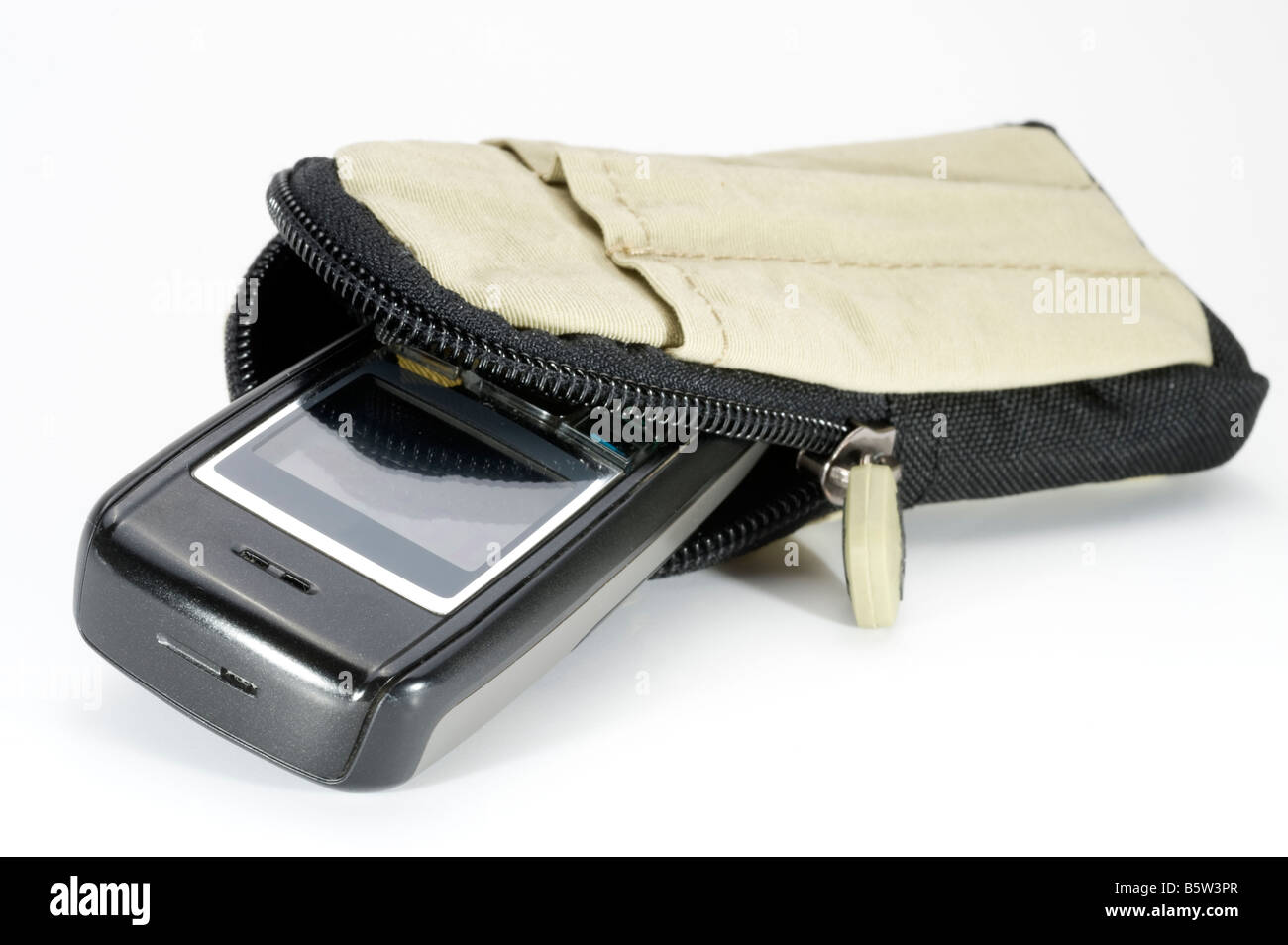 Téléphone mobile et cas Banque D'Images